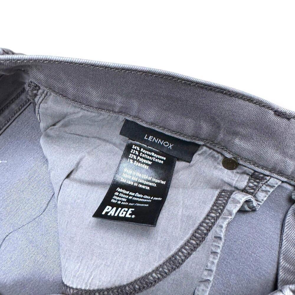 Paige Jeans Mens W33 Lennox Shade Gray Slim Straight Stretch Preppy Denim Casual - Picture 5 of 10